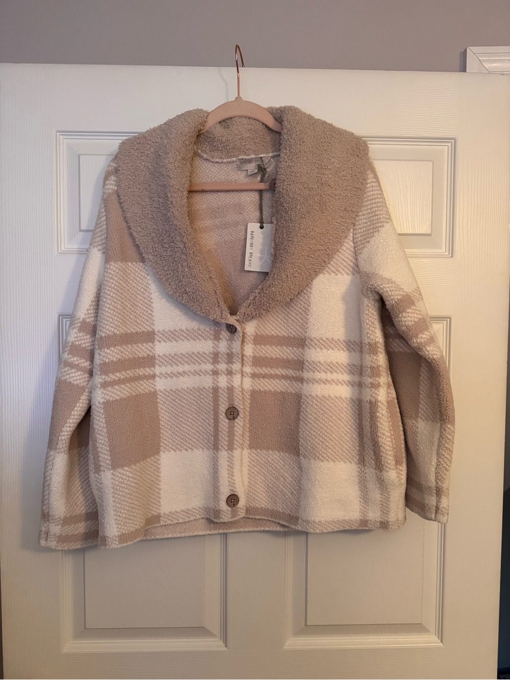 Barefoot Dreams Plush Sherpa Jacket - Cream